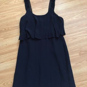 Navy Ruffle Dress